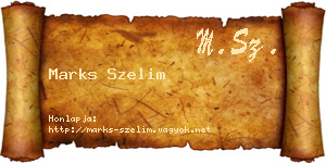 Marks Szelim névjegykártya